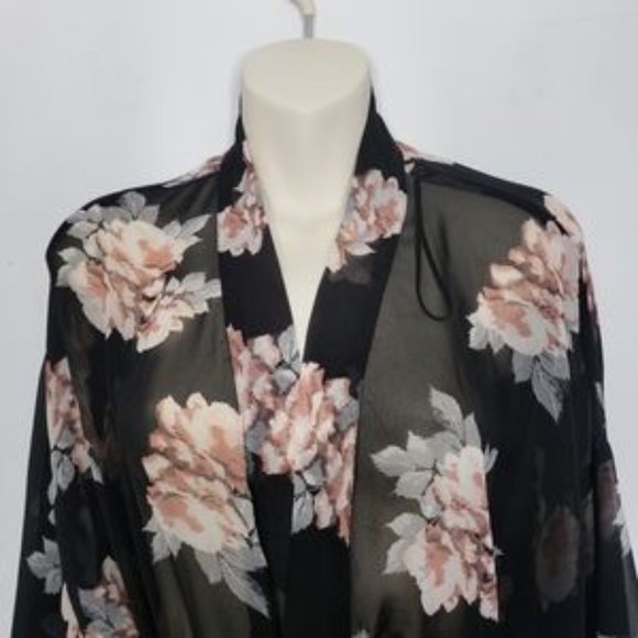 H&M DIVIDED floral belted Kimono large - Picture 3 of 8
